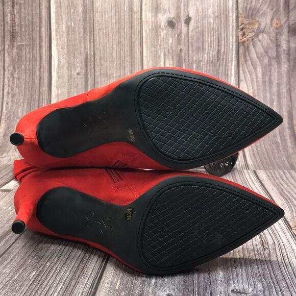 JESSICA SIMPSON Lyndy Red Slouchy Boots 8M - Picture 6 of 15